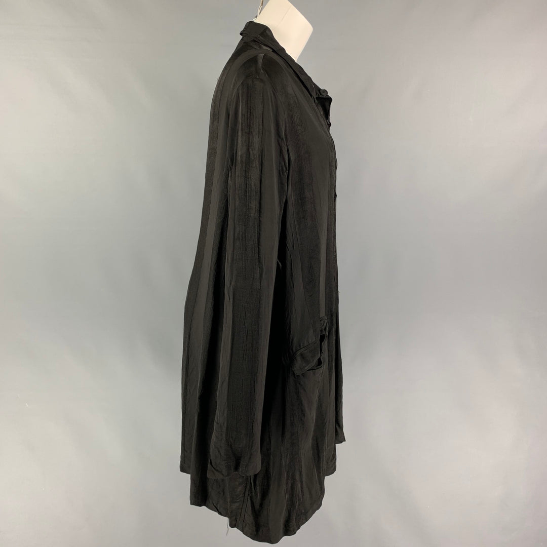 RUNDHOLZ Size S Black Viscose Two Tone Coat