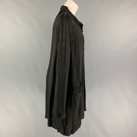 RUNDHOLZ Size S Black Viscose Two Tone Coat