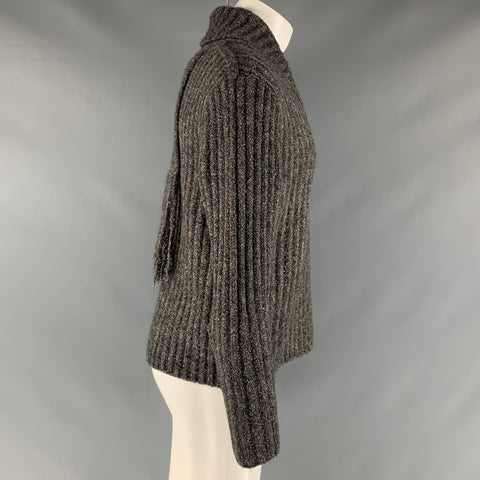 CRAIG GREEN Taille S Pull châle en laine mélangée grise
