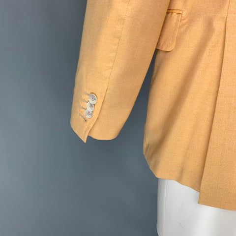 PAL ZILERI Size 40 Yellow Cashmere Silk Sport Coat