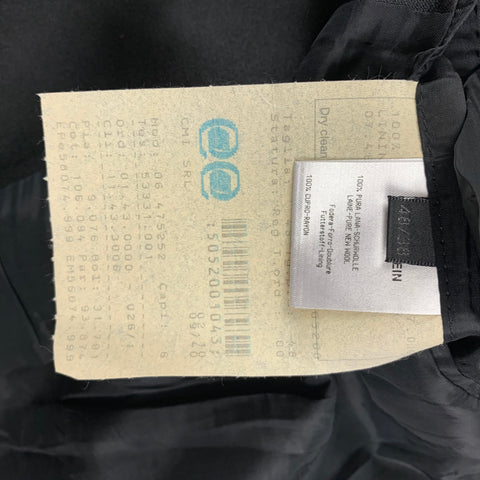 CALVIN KLEIN COLLECTION Size 38 Black Wool Tuxedo Sport Coat