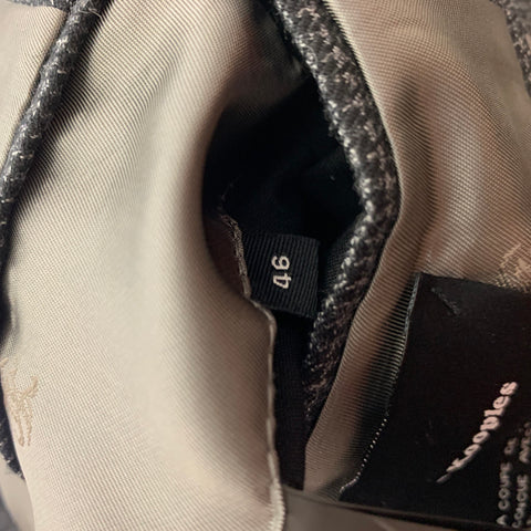 THE KOOPLES Talla 36 Abrigo deportivo con solapa de muesca de lana gris carbón