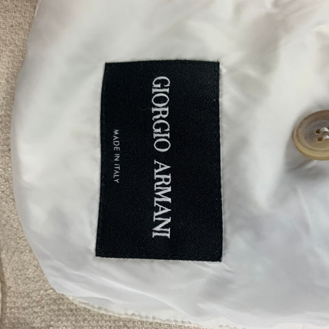 GIORGIO ARMANI Size 36 Off White Woven Viscose Blend Sport Coat