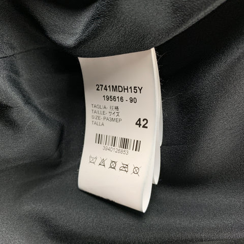 MSGM Giubbino Size 8 Silver & Black Viscose Blend Bomber Jacket