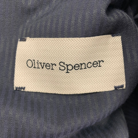 OLIVER SPENCER Size 38 Black Coated Cotton Jacket