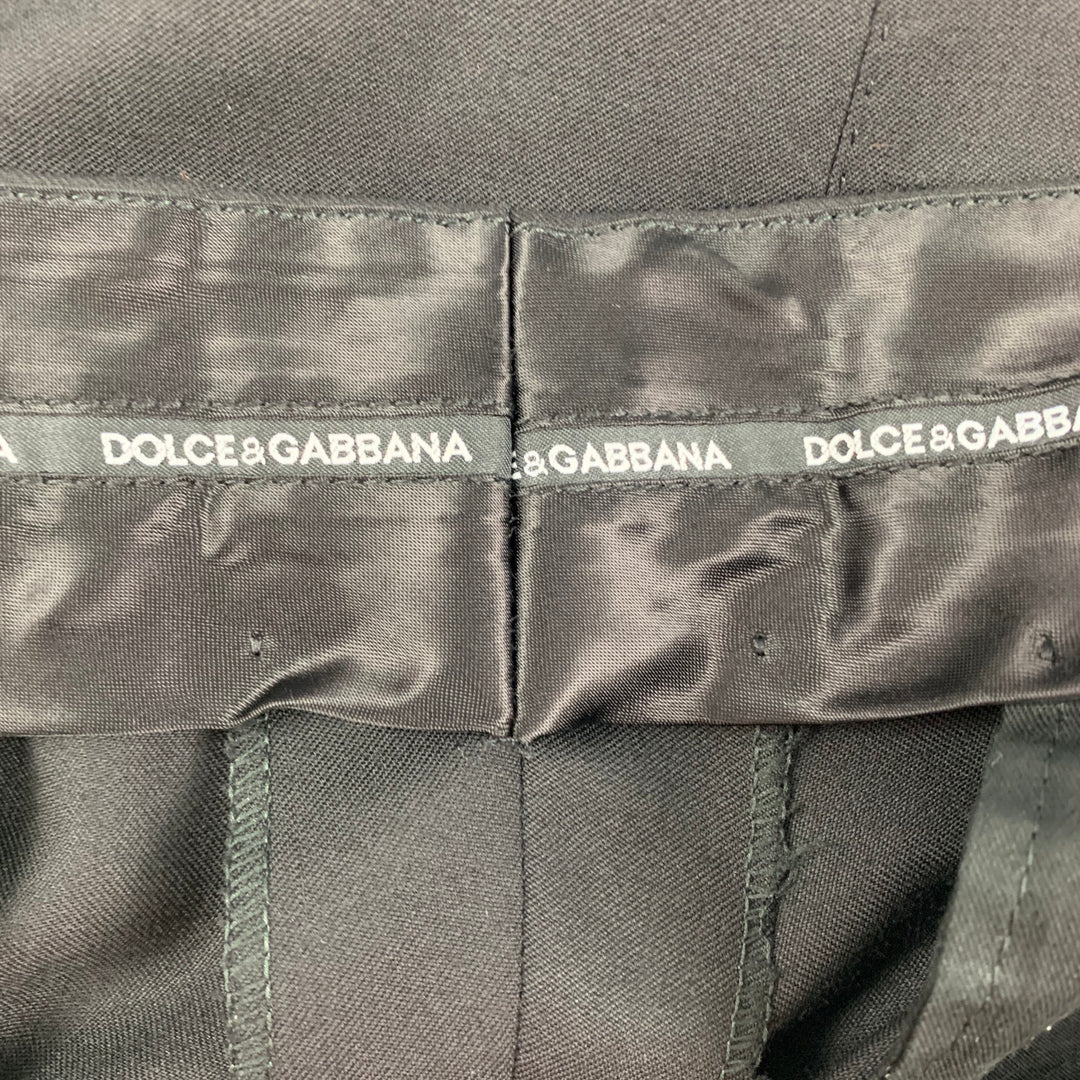 DOLCE & GABBANA Size 34 Black Wool Zip Fly Dress Pants