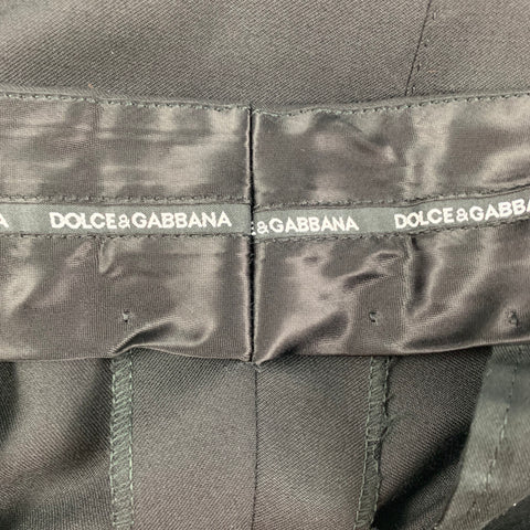 DOLCE & GABBANA Size 34 Black Wool Zip Fly Dress Pants