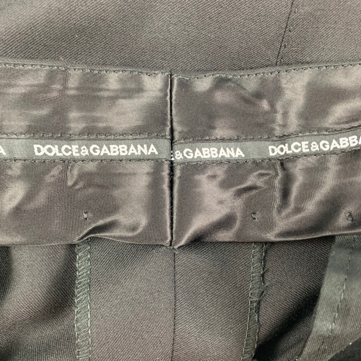 DOLCE & GABBANA Size 34 Black Wool Zip Fly Dress Pants