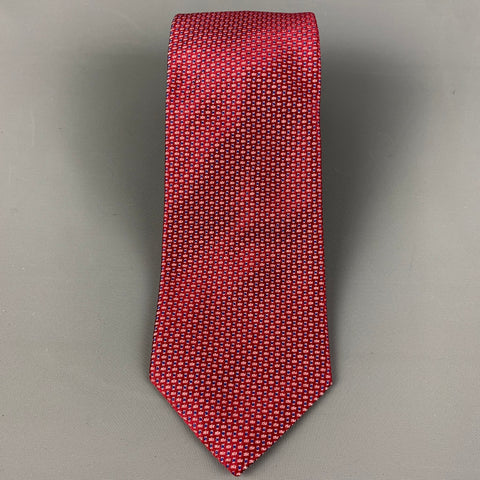 BRIONI Red & Blue Nailhead Silk Tie
