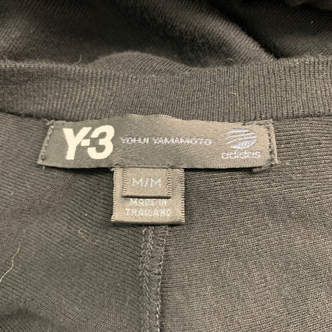 Y-3 Size M Black Polyester Viscose Hidden Buttons Cardigan