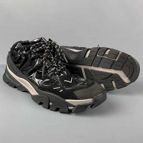 CALVIN KLEIN 205W39NYC Taille 12,5 Baskets à lacets en nylon gris noir
