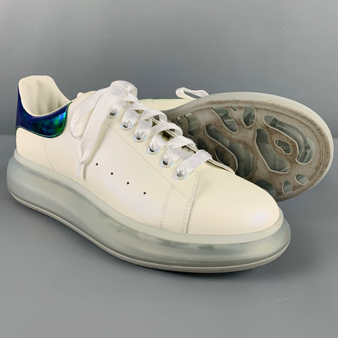 ALEXANDER MCQUEEN Size 11 White Green Sneakers