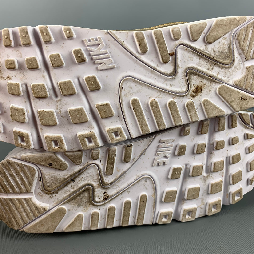 Zapatillas NIKE Air Max 90 talla 12 de cuero metalizado dorado con cordones