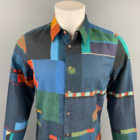PS by PAUL SMITH Size M Multi-Color Print Cotton Button Up Long Sleeve Shirt