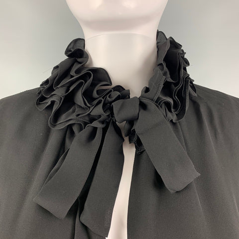 TULEH Taille M Haut de robe blouson à volants noir