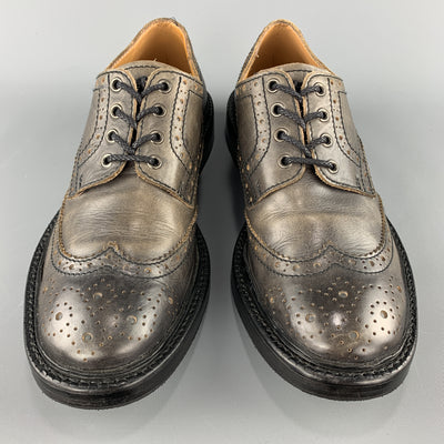 JUNYA WATANABE Size 10 Taupe Antique Leather Wingtip Lace Up Brogues