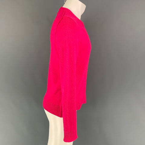 ACNE STUDIOS Talla M Suéter invertido Kai de lana sólida rosa