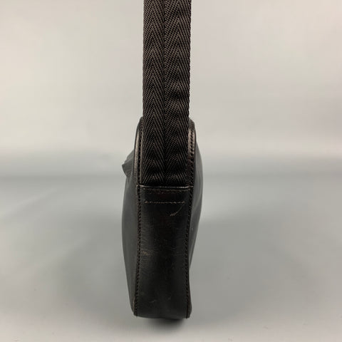 Vintage PRADA Black Leather Cross Body Handbag