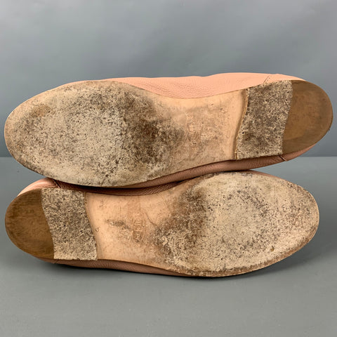 TOD'S Zapatos planos de cuero beige talla 11
