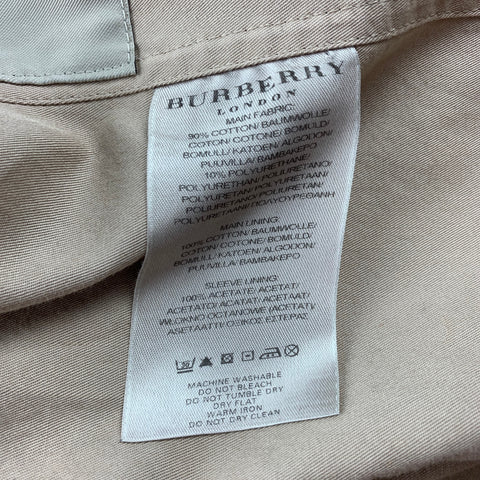 BURBERRY LONDON Size M Navy Cotton / Polyurethane Double Breasted Coat