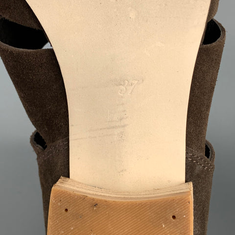 MADRAS Talla 7 Botines desierto de ante con corte marrón