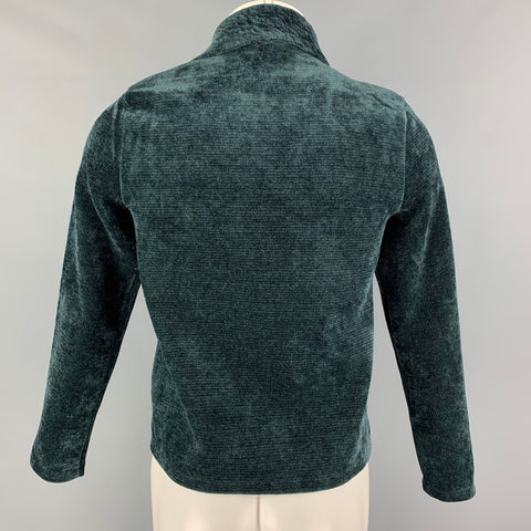 EMPORIO ARMANI Size 34 Forest Green Velvet Biker Jacket