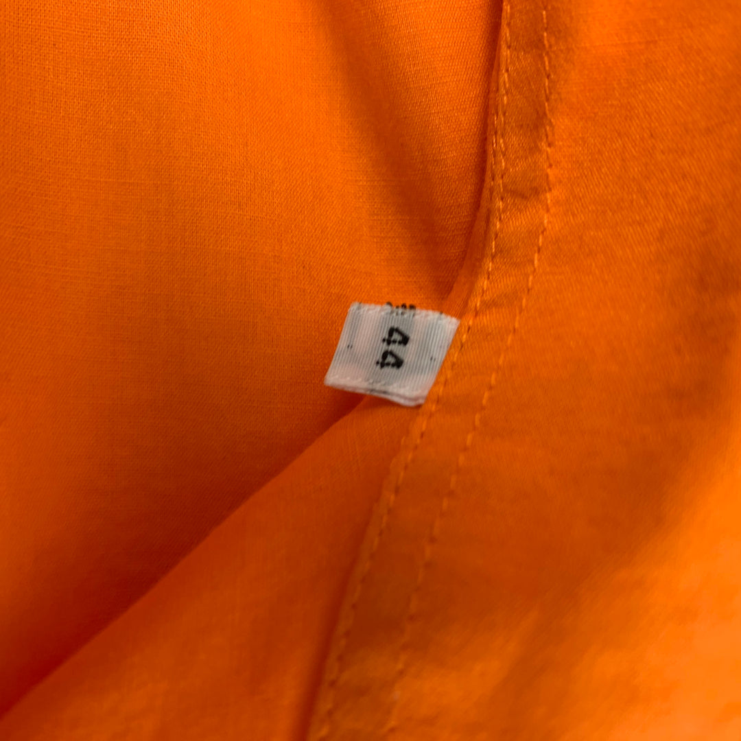 VERSACE COLLECTION Trend Size L Orange Cotton Button Up Long Sleeve Shirt