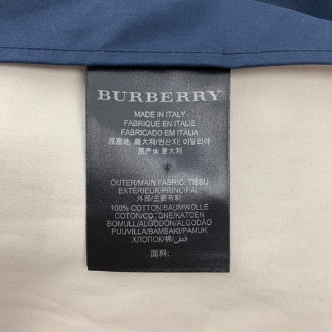 BURBERRY PRORSUM Spring 2014 Size 42 Navy Blue Coated Cotton Hooded Jacket