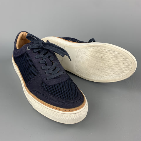 II VIII VIII Talla 8 Zapatillas de deporte de ante y malla azul marino