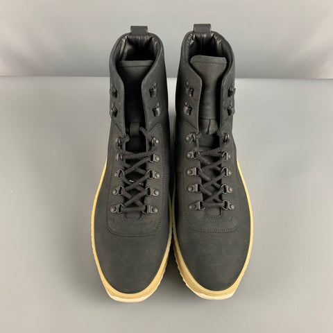 FEAR OF GOD Size 12 Black Solid Canvas High Top Sneakers