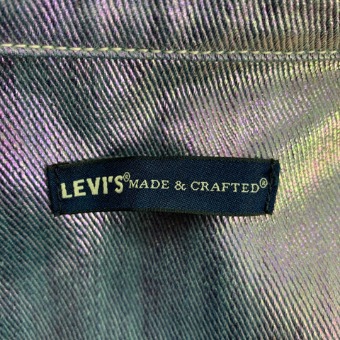 LEVI'S MADE & CRAFTED Size M Purple Iridescent Snaps Shirt