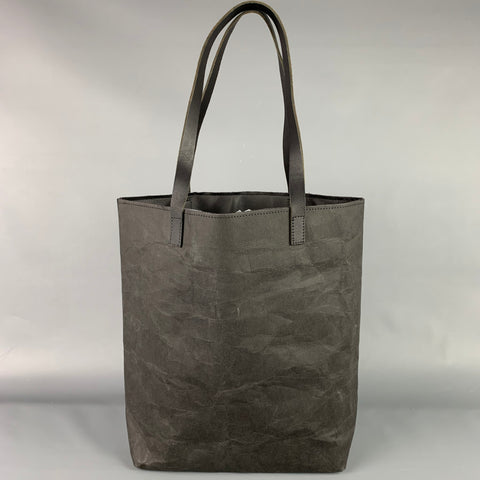 LANGACKERHAUSL Charcoal Wrinkled Paper Tote Bag