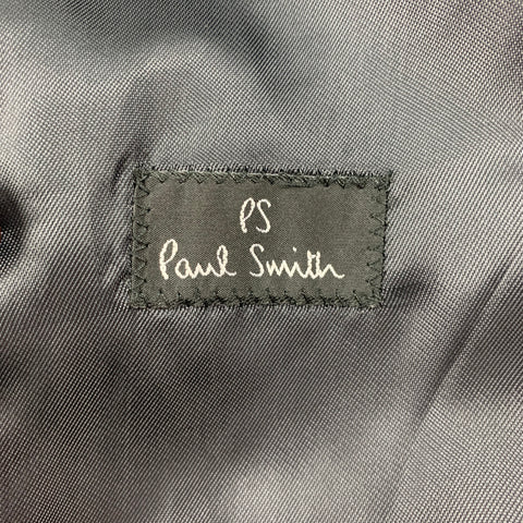 PS by PAUL SMITH Size XL Charcoal Plaid Wool Notch Lapel Coat