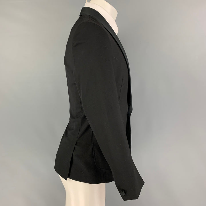 BAND OF OUTSIDERS Taille 36 Manteau de sport à col châle en laine noire