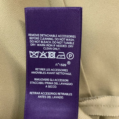 RALPH LAUREN Taille 8 Robe portefeuille en acétate de viscose doré