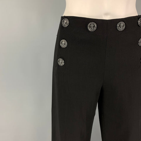 JEAN PAUL GAULTIER Size 6 Black Sailor Wide Leg Dress Pants