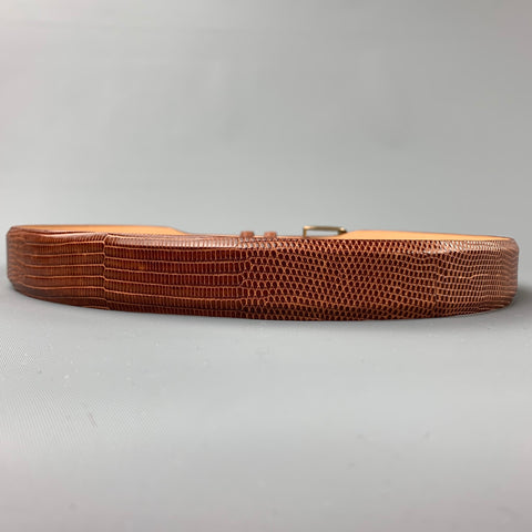 STANLEY KORSHAK Waist Size 38 Cognac Lizard Belt