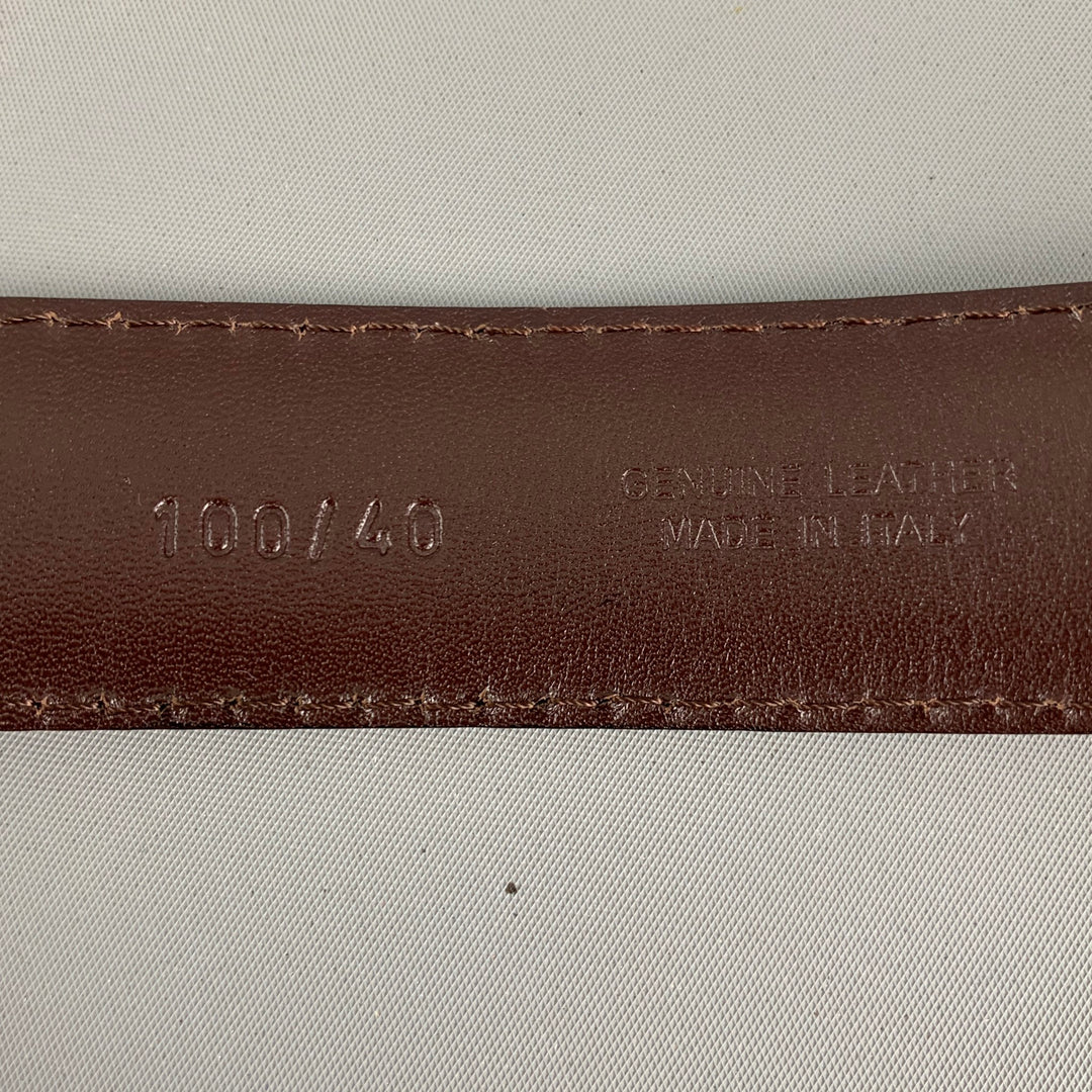 VINTAGE Size 34 Brown Dark brown Leather Belt