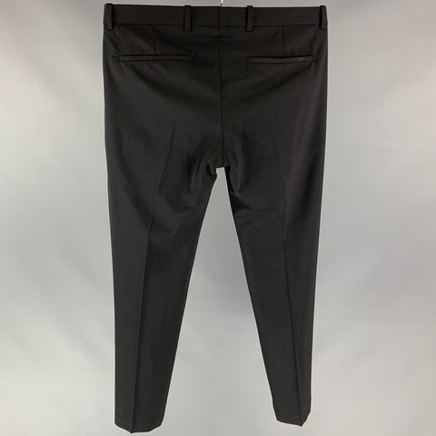 THEORY Size 31 Black Wool / Lycra Zip Fly Dress Pants