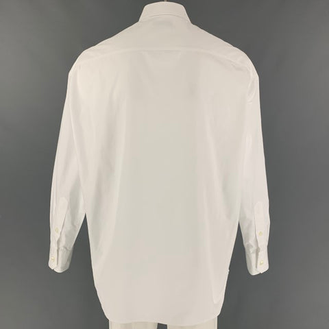 VALENTINO Camisa extragrande con botones de algodón blanco talla M