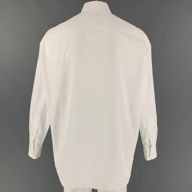 VALENTINO Taille M Chemise surdimensionnée boutonnée en coton blanc