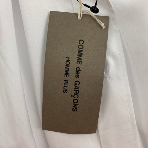 COMME des GARCONS HOMME PLUS Size L White Metal Applique Cotton Long Sleeve Shirt