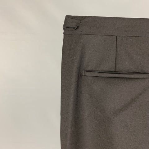 GIVENCHY Size 34 Black Wool Mohair Zip Fly Dress Pants