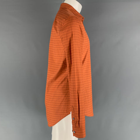 LOUIS VUITTON Size M Orange Logo Long Sleeve Shirt