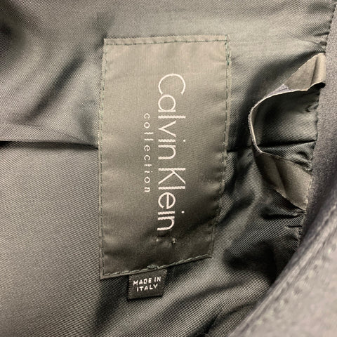 CALVIN KLEIN COLLECTION Size L Black Chevron Double Breasted Jacket