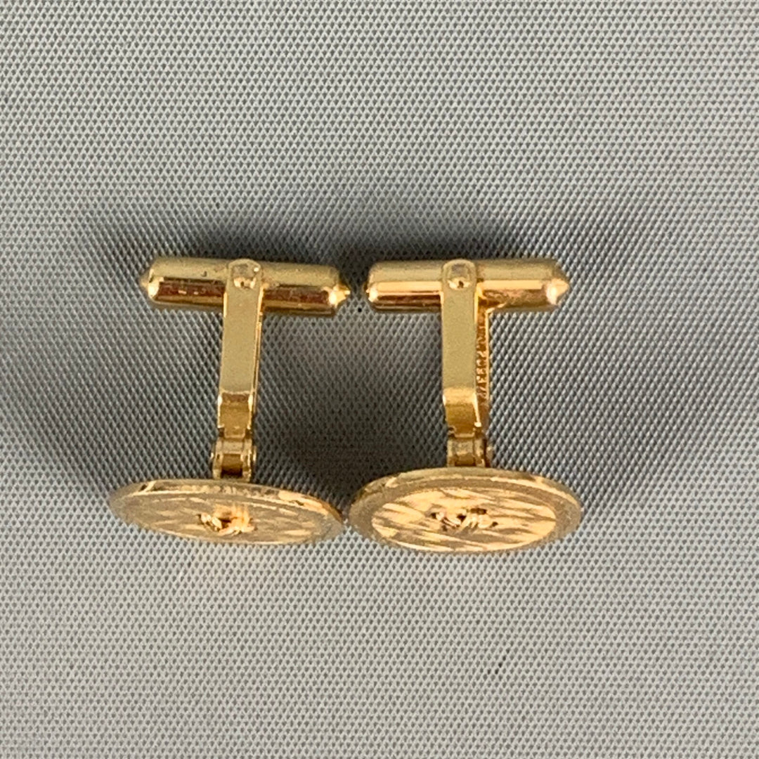 CHRISTIAN DIOR Gold Button Cuff Links