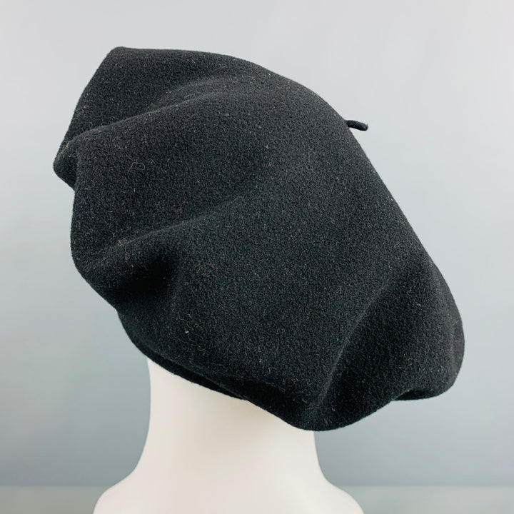 HERMES Black Embroidered Wool Hats