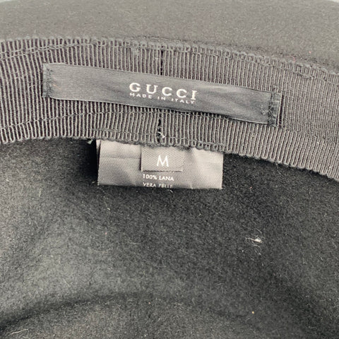 GUCCI Size M Black Wool Felt Hats