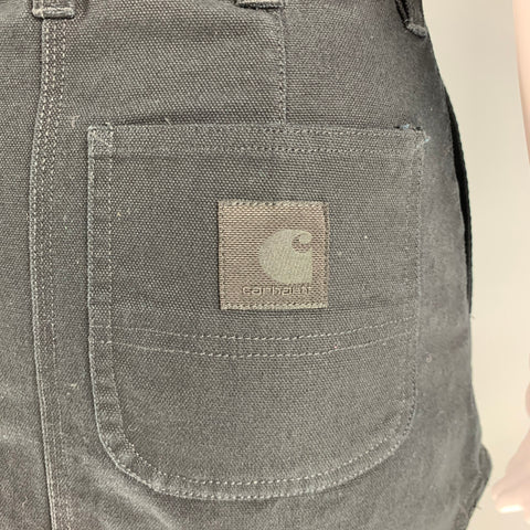 CARHARTT Taille XS Mini-jupe asymétrique en coton noir