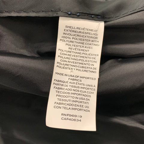 MARC JACOBS Taille XS Manteau surdimensionné en polyester bleu marine métallisé